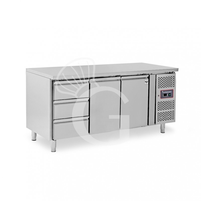 Mesa Refrigerada 3 cajones 2 puertas 700 mm -2°C/+8°C