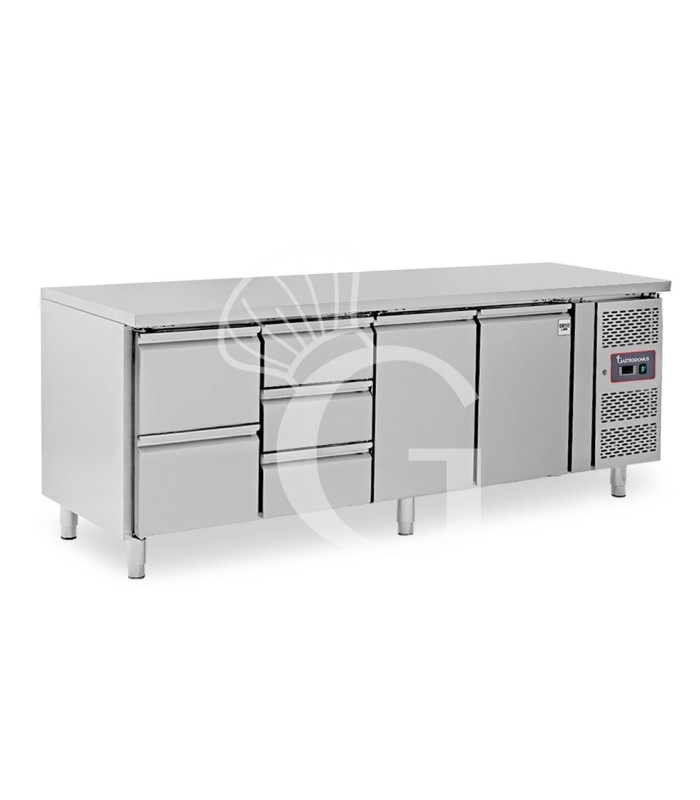 Mesa Refrigerada 5 cajones 2 puertas 700 mm -2°C/+8°C