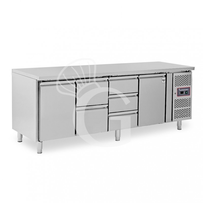 Mesa Refrigerada 5 cajones 2 puertas 700 mm -2°C/+8°C