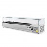 Vitrina Refrigerada horizontal para pizzería, L 1200 mm, Capacidad 5 cubetas GN1/4