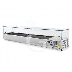 Vitrina Refrigerada horizontal para ingredientes, L 2000 mm, capacidad 10 Cubetas GN1/4