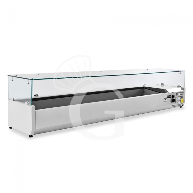 Vitrina Refrigerada horizontal para ingredientes, L 2000 mm, capacidad 10 Cubetas GN1/4