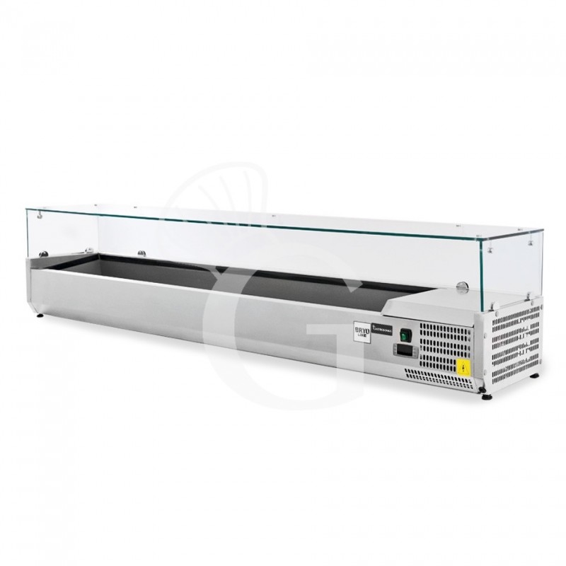 Vitrina Refrigerada horizontal para ingredientes - L 2005 MM - Capacidad 9 Cubetas GN1/3