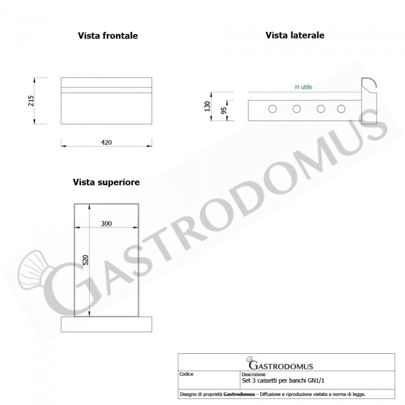 Mesa Refrigerada 3 Cajones 3 Puertas 700 mm de profundidad -2°C/+8°C Peto
