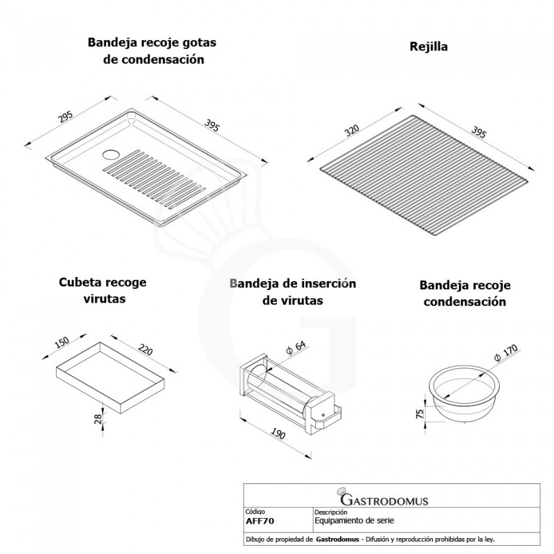 Ahumador profesional con 5 estantes - L 590 x P 405 x A 790 mm