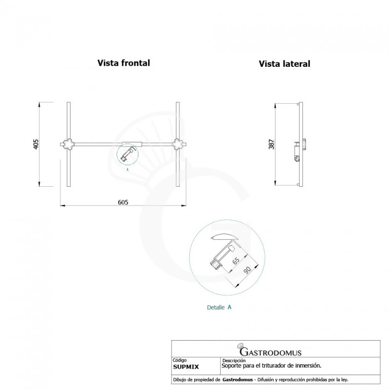 Soporte para triturador de inmersión
