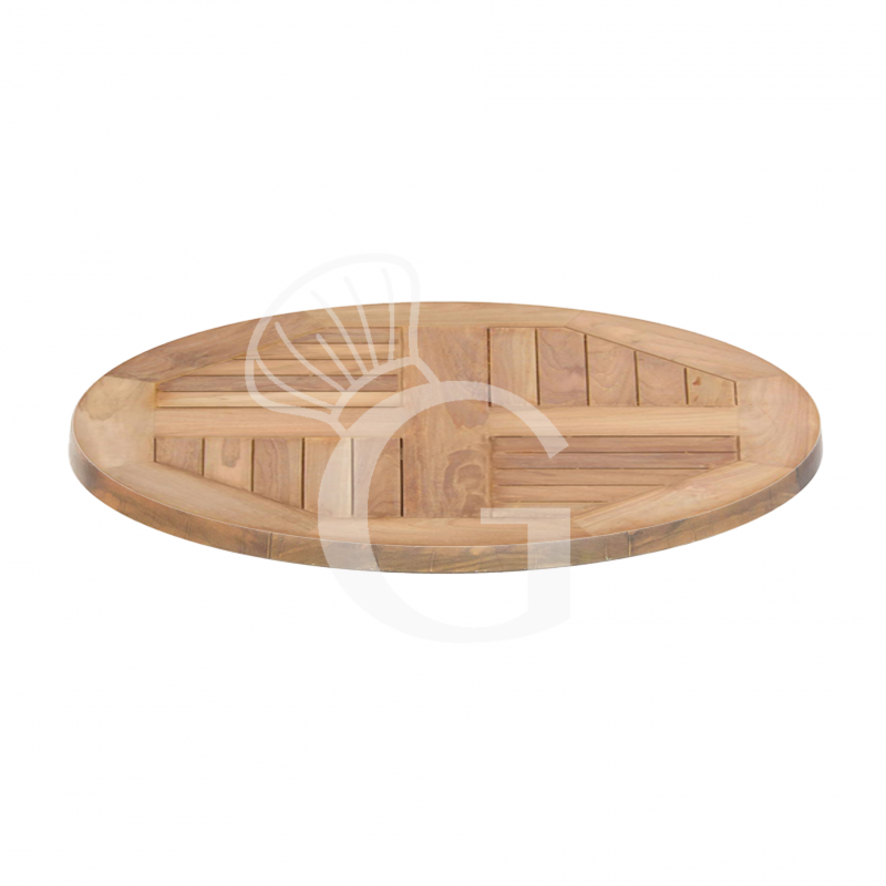 Tablero redondo de teca para exterior - diámetro 600 mm