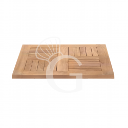 Tablero cuadrado de teca para exterior, dimensiones 700 mm x 700 mm