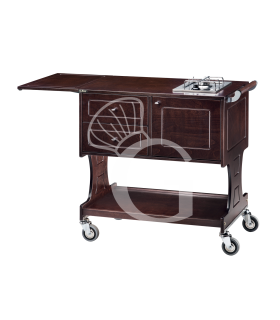 Carro de flambear con 1 placa y 2 quemadores L 1450 mm x P 580 mm x A 910 mm