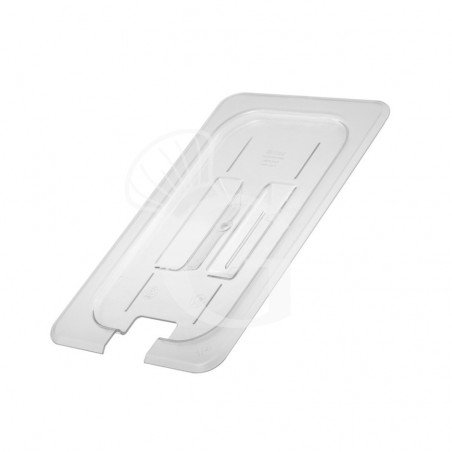 Tapa con agujero de policarbonato para cuchara GN1/2 L 325 x P 265 mm Tapa con agujero de policarbonato para cuchara GN1/2 L 325 x P 265 mm