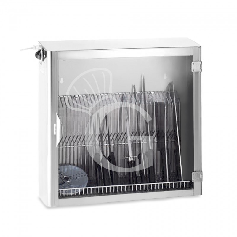 Esterilizador para 20 cuchillos con dimensiones L 575 mm x P 170 mm x H 600 mm