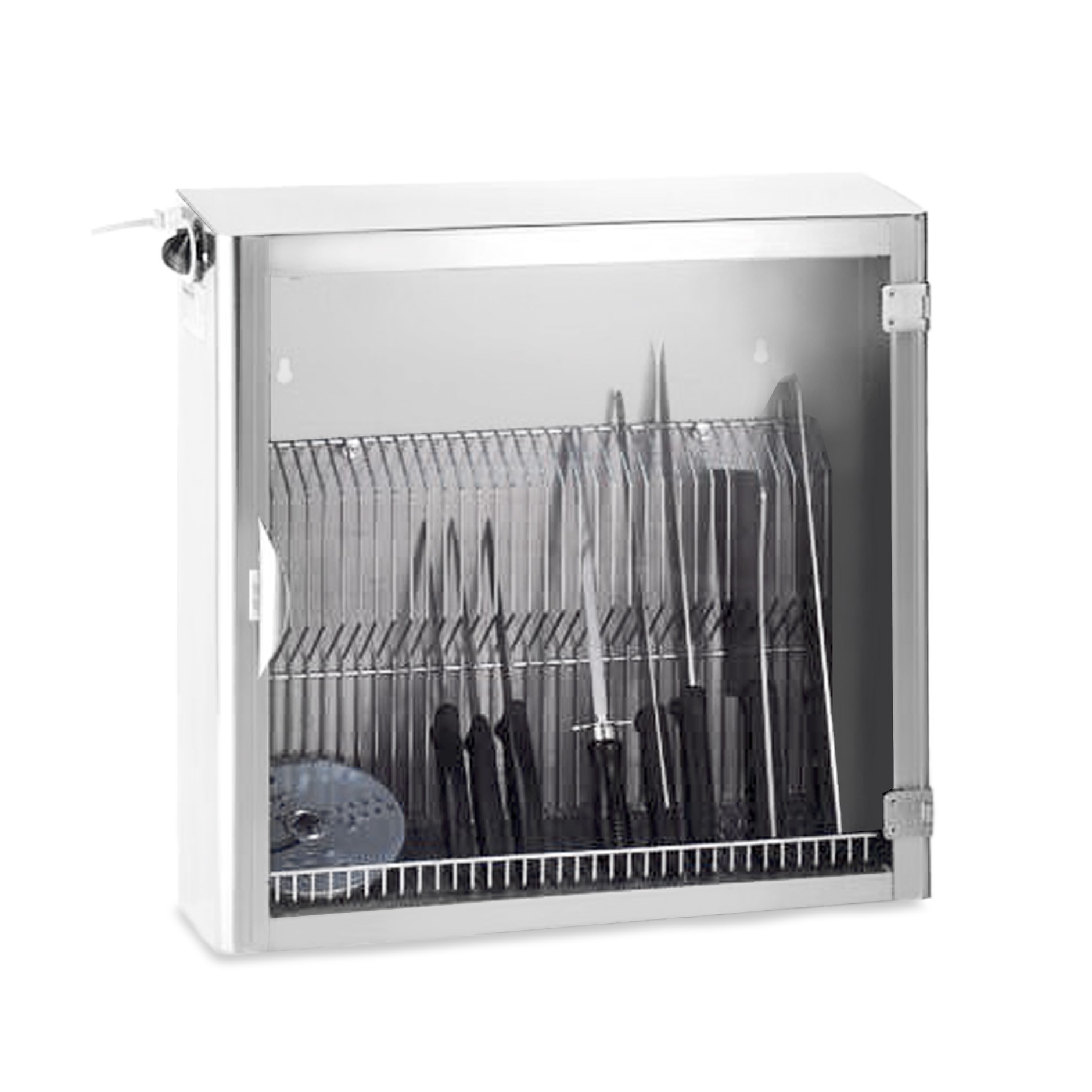 Esterilizador para 20 cuchillos con dimensiones L 575 mm x P 170 mm x H 600 mm