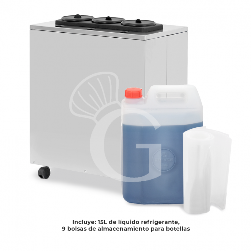 Enfriador de botella eléctrico con ruedas 3 Botellas L 630 MM X P 370 MM X A 720 MM
