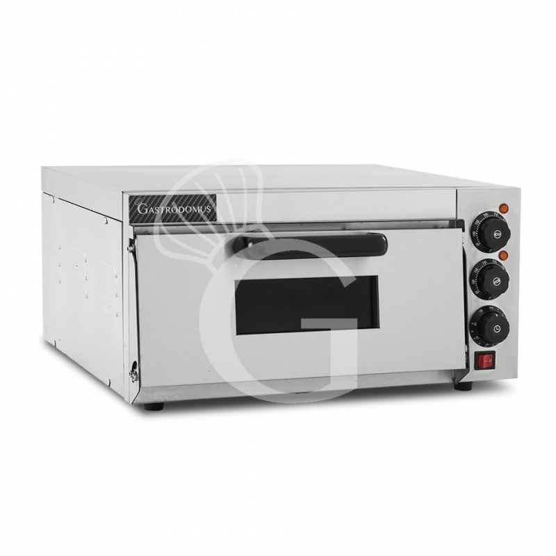 Horno pequeño eléctrico 1 pizza diámetro 320 mm 1 cámara control mecánico temperatura 350°C potencia 2 Kw
