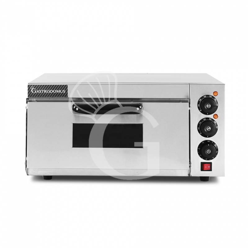 Horno pequeño eléctrico 1 pizza diámetro 320 mm 1 cámara control mecánico temperatura 350°C potencia 2 Kw