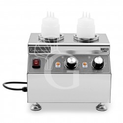 Calentador de salsas eléctrico  - 2 cubas con dispensador  de 650 ml de capacidad cada uno