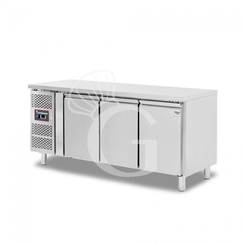 Mesa refrigerada 3 puertas 600 mm de profundidad +2°C/+8°C motor a la izquierda