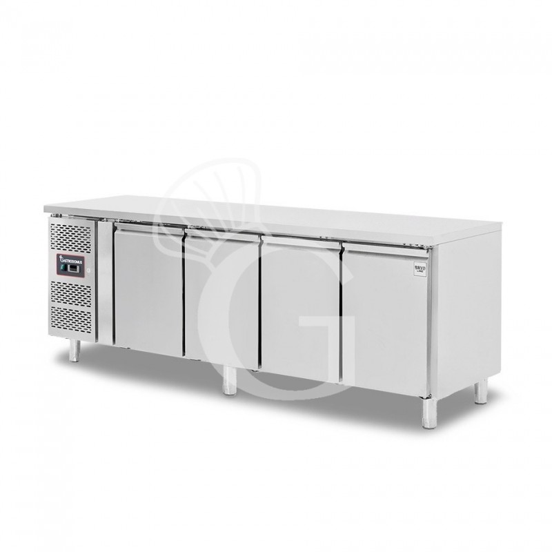Mesa refrigerada 4 puertas, 600 mm de profundidad +2°C/+8°C motor a la izquierda