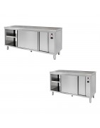 Mesas murales calientes con puertas correderas pasantes Prof.700