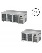 Mesas refrigeradas con puerta de vidrio - Prof.700