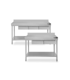 Mesa con estantes, cajones y peto Prof. 700