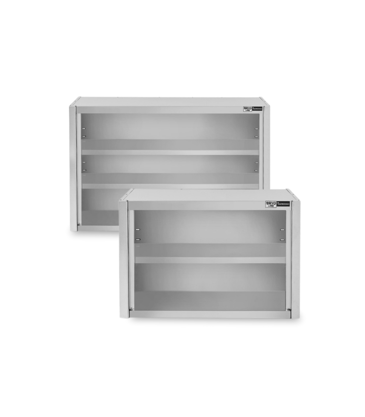 Armarios de pared abiertos