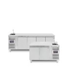 Mesa refrigerada con lavamanos