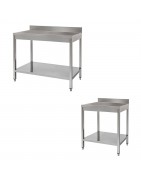 Mesa con estante y peto Prof. 800