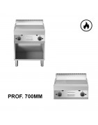 Fry tops a gas - Prof. 700 mm