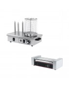 Asadores de salchichas y máquinas de perritos