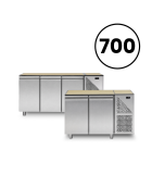 Tavoli refrigerati senza top Prof. 700 mm