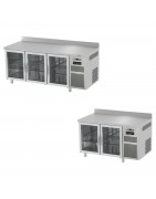 Mesas refrigeradas con puerta de vidrio