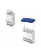 Conservadores de helado con cubetas cilíndricas